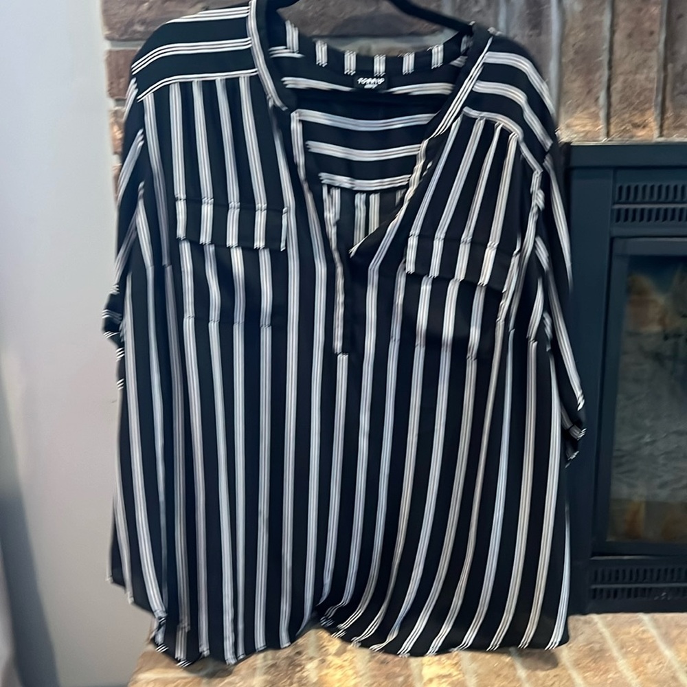 Torrid, 4, Black-White, Blouse